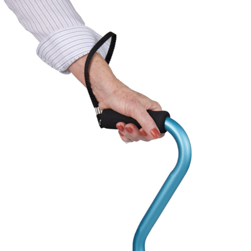 Vive Health Offset Cane with soft grip handle and adjustable height