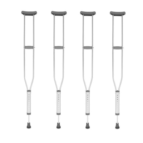 Vive Health Adult Crutches with adjustable height and padded grips, Moovkart
