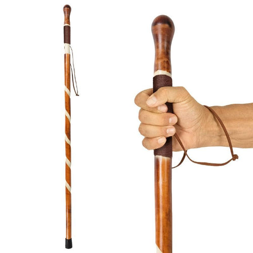 Vive Health Carved Wooden Walking Stick