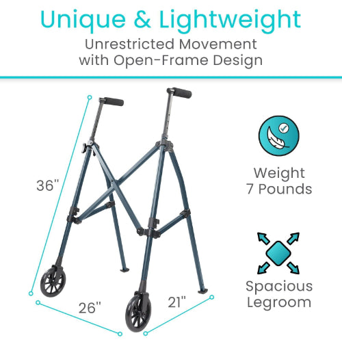 Vive Health Compact Airframe Walker, Lightweight Foldable Design