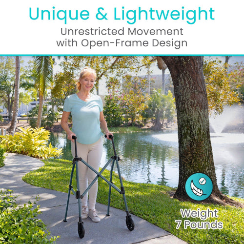 Vive Health Compact Airframe Walker, Lightweight Foldable Design