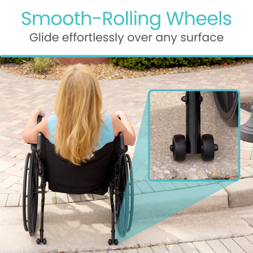 Vive Health Curved Anti-Tippers for Wheelchairs with Steel Design for Stability and Support