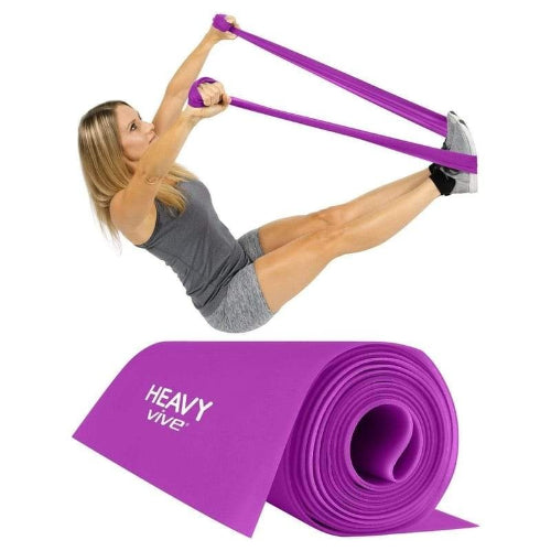 Vive Health 7 feet Straight Band with Door Anchor, Purple