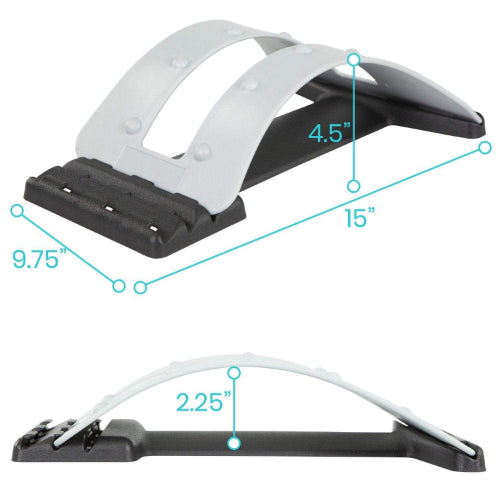 Vive Health Multi-Level Grooved Back Stretcher for Pain Relief and Lumbar Support