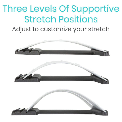 Vive Health Multi-Level Grooved Back Stretcher for Pain Relief and Lumbar Support