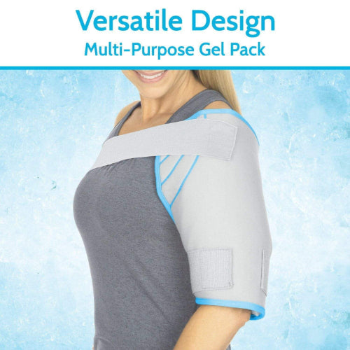 Vive Health Multipurpose Ice Wrap, Hot/Cold, Removable Cover, 14 x 13 Inches