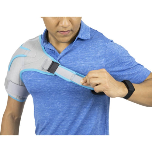 Vive Health Shoulder Ice Wrap, Hot/Cold, Neoprene with Chest, Gray