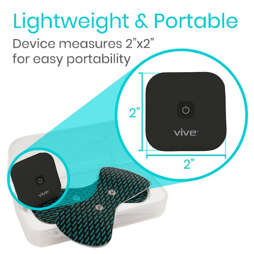 Vive Health Wireless TENS Unit with 15 Modes, Pre-Gelled Electrode Pads