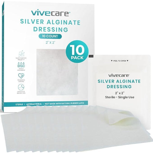 Vive Health Silver Alginate Dressing for effective wound protection, Moovkart