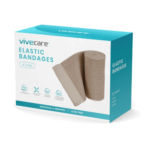 Vive Health Elastic Bandage for Injury Support, Muscle Recovery & Wound Care