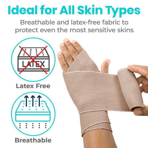 Vive Health Elastic Bandage for Injury Support, Muscle Recovery & Wound Care