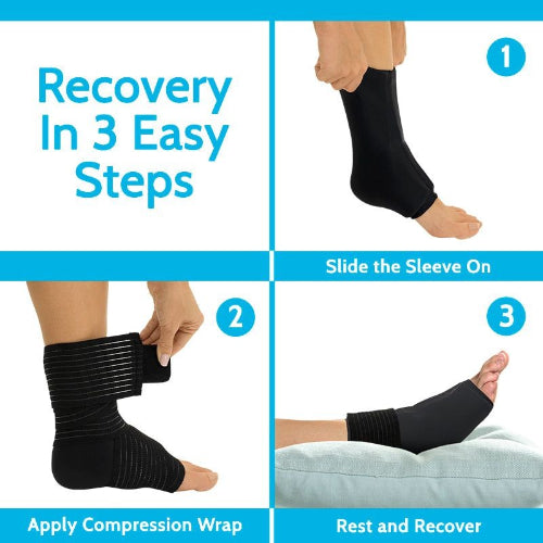 Vive Health Hot and Cold Ankle Sleeve for Pain Relief and Support