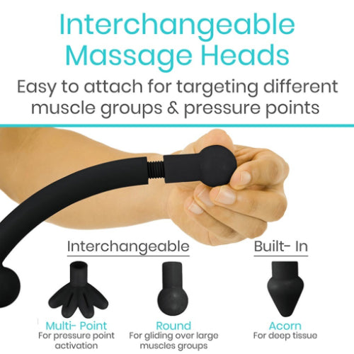 Vive Health Massage Cane with Interchangeable Heads