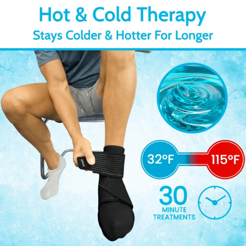 Vive Health Hot and Cold Foot Sleeve, Compression for Pain Relief