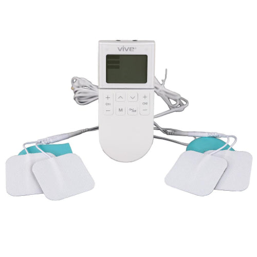 Vive Health 50-Mode TENS and EMS Unit – Dual Therapy for Pain Relief & Muscle Stimulation, Adjustable Intensity – Moovkart.