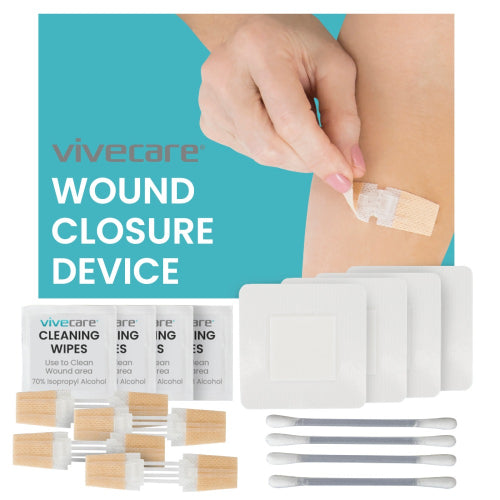 Vive Health Wound Closure Kit, Stitch-Free, Hypoallergenic, Adjustable for Optimal Healing