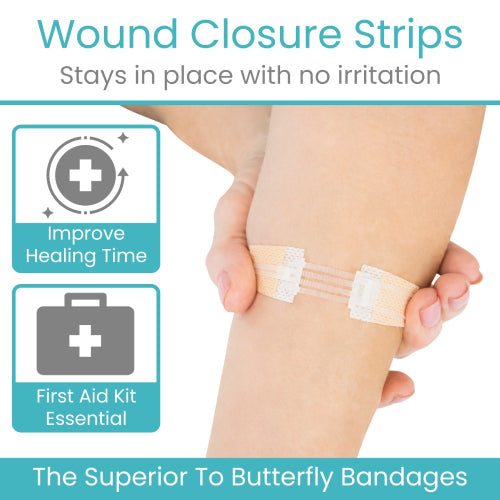 Vive Health Wound Closure Kit, Stitch-Free, Hypoallergenic, Adjustable for Optimal Healing