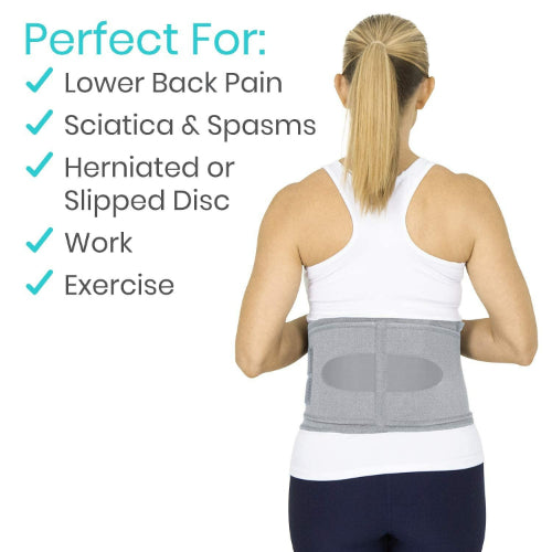 Vive Health Back Brace, Gray, X-Large