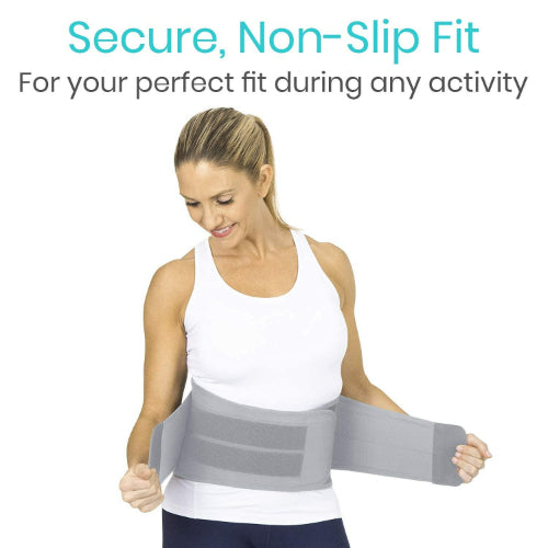 Vive Health Back Brace, Gray, X-Large, Adjustable Lumbar Support with Removable Pad