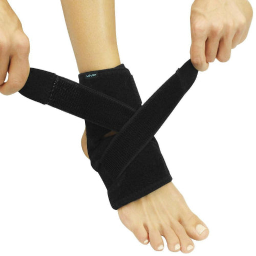 Vive Health Standard Neoprene Ankle Arch Brace, Left or Right, 14 Inches, Black