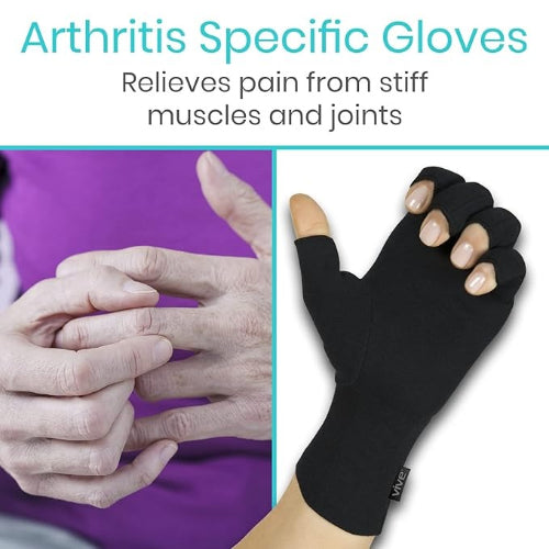 Vive Health Arthritis Gloves, Carpal Tunnel Treatment, Large, Black