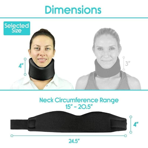 Vive Health Cervical Collar Neck Brace Thin for Pain Relief and Neck Support