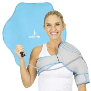 Vive Health Compression Shoulder Ice Wrap with Pump, Hot and Cold, Reversible