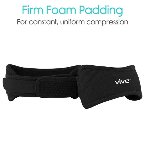 Vive Health Patella Straps, Firm Foam, Black