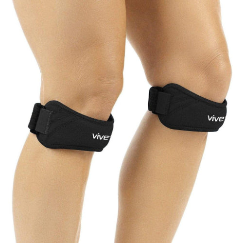 Vive Health Patella Straps, Firm Foam, Black