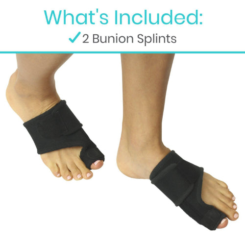 Vive Health Bunion Splint, Black, Pair