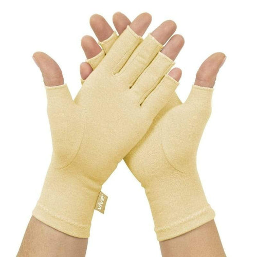 Beige Vive Health Arthritis Gloves for compression and joint pain relief