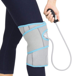 Vive Health Compression Knee Ice Wrap with Pump, Gray