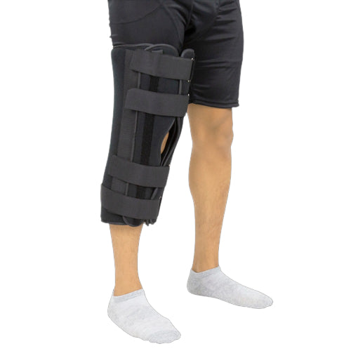 Vive Health 830 Tri-Panel Knee Immobilizer, 4 Rigid Splint, Padded Inserts, 12 Inches Length