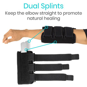 Vive Health Stabilizing Elbow Brace, 2 Removable Splints, 3 Straps with Sleeve Hover