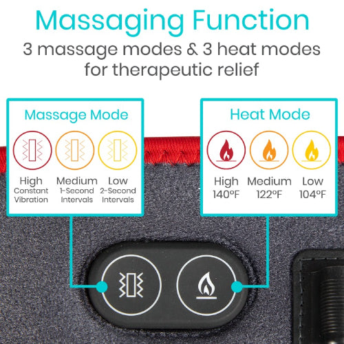 Vive Health Heated Massaging Knee Brace, Heat and Vibration Therapy