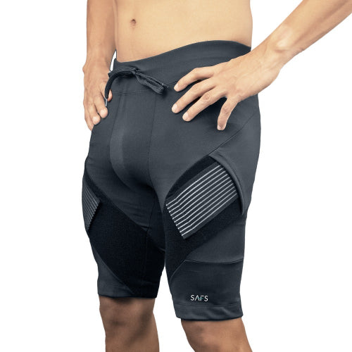 Vive Health SAFS Athletic Shorts with hip alignment technology, advanced fabric, and ergonomic design for FAI relief, Moovkart.