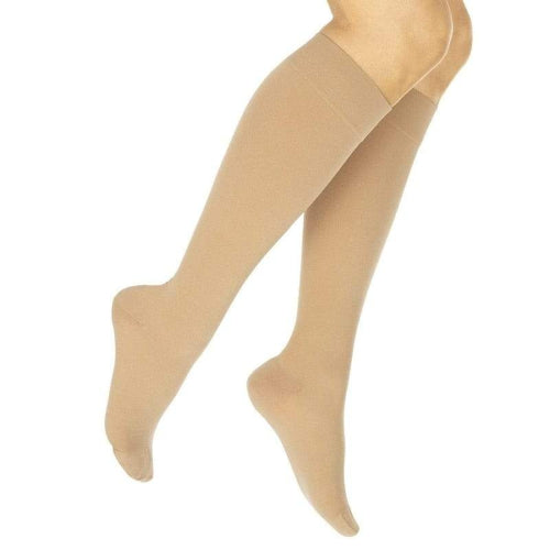 Vive Health Knee High Compression Stockings 20-30 mmHg in Beige – Comfortable Support for Circulation and Swelling Relief, Moovkart