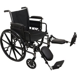 ProBasics K1 Lightweight Wheelchair 18 x16 Inches Seat Flip back Detachable Arms And Elevating leg Rests