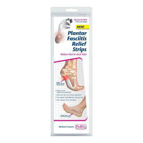 Pedifix Plantar Fasciitis Relief Strips, One Size, Pack of 7