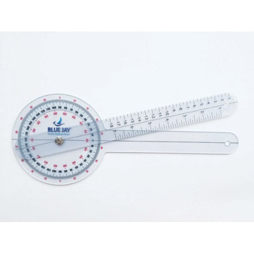 Blue Jay Range Check Plastic 12 Inches, Goniometer 360 Degrees