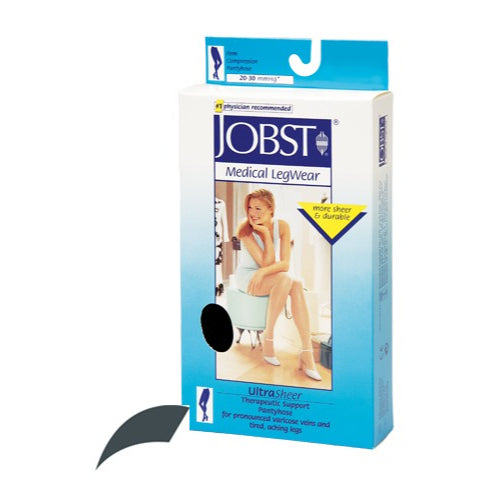 Jobst Ultrasheer 20-30 mmHg Compression Pantyhose, Anthracite, X-Large, provides firm compression for leg support and circulation. Moovkart