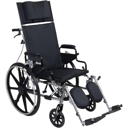 Drive Medical Viper Plus GT Reclining Wheelchair with removable full arms and reclining backrest, Moovkart