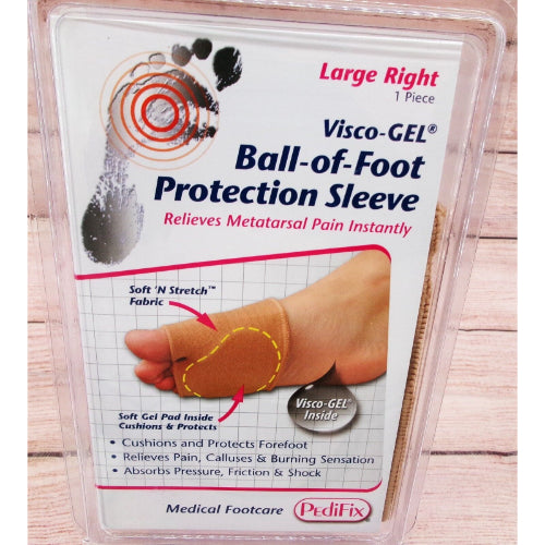 Pedifix Visco-GEL Ball-of-Foot Protection Sleeve, Large, Right